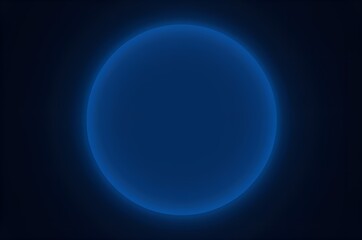 Glowing Blue Sphere on Dark Background