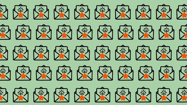 Animated grid of email warning icons seamless loop.