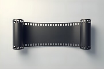 Obraz premium Film Strip Against a Gradient Background