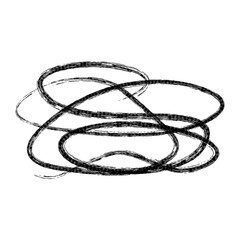 Abstract black scribble lines forming a tangled chaotic design