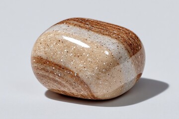 Textured Stone: Capturing the beauty of a naturally polished stone, this image showcases the unique patterns and earthy tones created by nature.