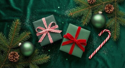 Christmas Gifts and Decorations Background