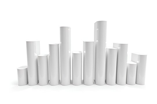 Abstract Columnar Arrangement on White Background