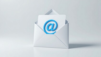 Email concept with symbol isolated on white