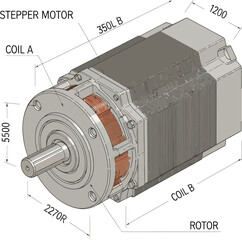 3D render of a retro digital camera and computer electronics equipment