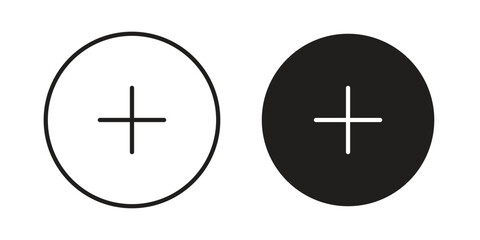 Obraz premium Add icons illustration, line art, glyph style vectors