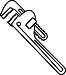 Vector illustration of a steel metal tool wrench and screwdriver with a security key concept sign