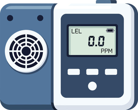 Digital Gas Detector: A modern digital gas detector, designed for accuracy, showcases a clear display.