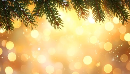 Warm Golden Bokeh Background with Soft Festive Glow