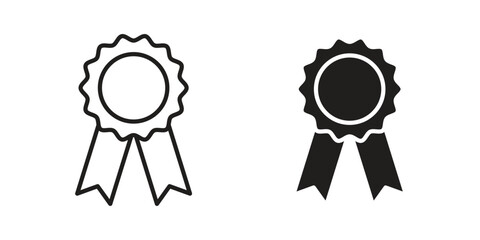 Badge icons illustration, line art, glyph style vectors