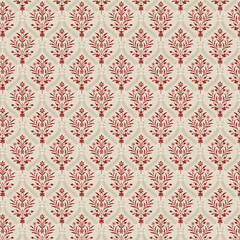 seamless pattern with red flowers