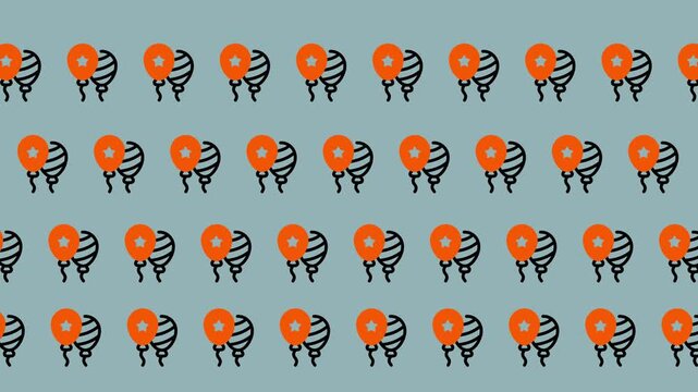 Seamless Pattern of Stylized Bees with Orange and Black Stripes on a Light Blue Background.