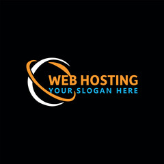 web hosting logo design vector