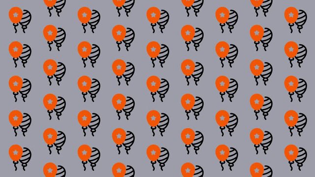 Seamless Pattern of Orange and Black Bee Illustrations on a Gray Background.
