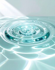 Clear Water Ripples Reflecting Soft Light in a Calm Pool