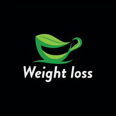 health weight loss logo design vector