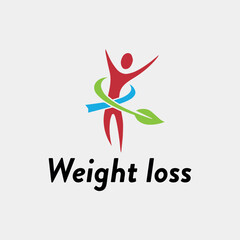 health weight loss logo design vector