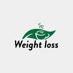 health weight loss logo design vector