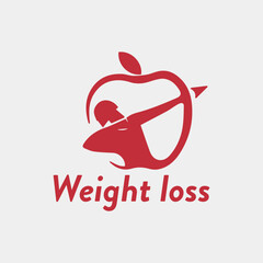health weight loss logo design vector