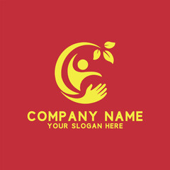 healthy wellness healing logo design vector