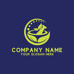 healthy wellness healing logo design vector