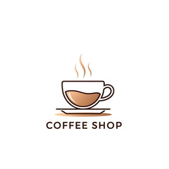 Obraz premium Premium Coffee Shop Brand Identity With Elegant Cup Illustration