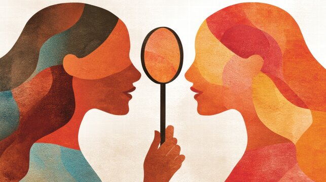 Illustration conveying conscious thought monitoring and higher level reasoning.