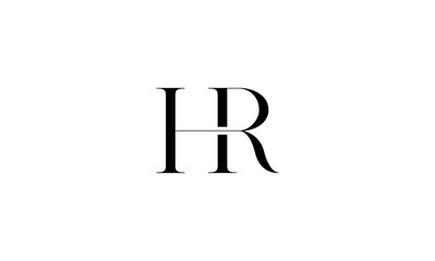 HR initial letters logo or HR monogram logo