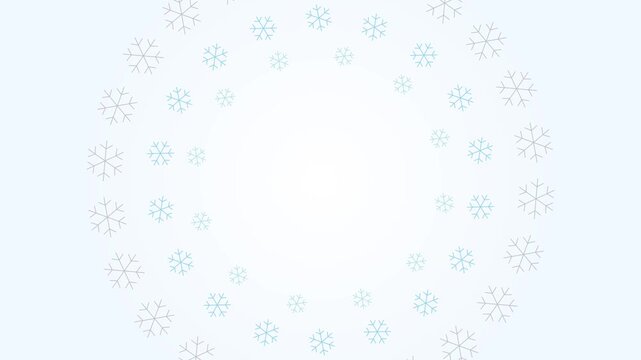 Snowflake mandala frame, vector winter background with copy space