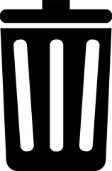 Dustbin / Trash Bin Icon – Waste Management and Garbage Disposal Symbol