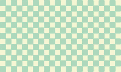 Pastel green checker gingham fabric square checkered seamless pattern texture background vector	
