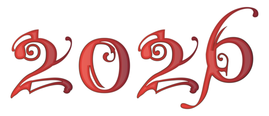 A banner for Chinese New Year 2026, combining an image of a horse and the number 2026, done in a cartoon style, the year of the horse.