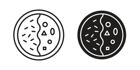 Kare raisu icons illustration, line art, glyph style vectors