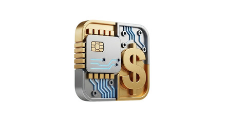 Digital financial technology concept icon electronic payment system
