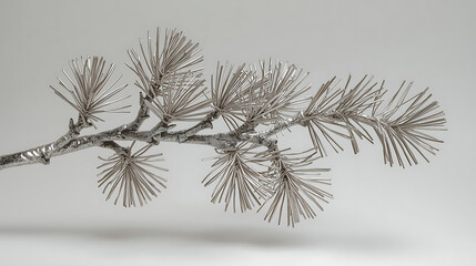 Silver Metallic Pine Texture