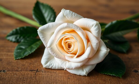 Placing single white rose on wooden table conveys sympathy expressing grief with single white rose is poignant offering simple gesture during times of mourning funeral flowers grief death loss ceremon