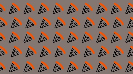Delicious Pizza Slices Pattern Background.