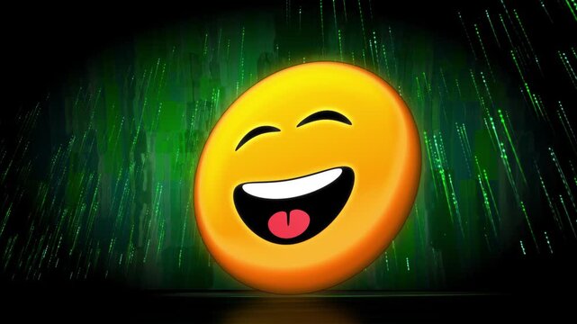 Acid House Smiley Emoji Green