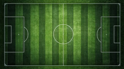 Soccer field aerial view green grass