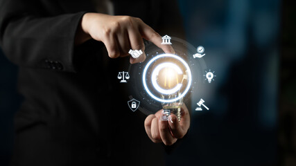 Copyright protection highlights copyright, intellectual property, and legal ownership through law, verification, and secure digital rights Latch