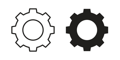 Settings icons illustration, line art, glyph style vectors