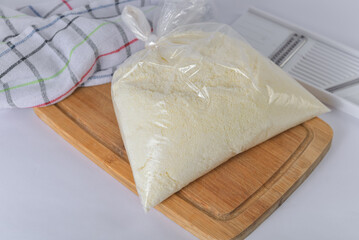 A touch of Brazilian grated cheese on a minimalist table