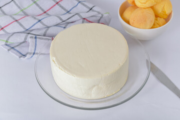 Fresh brazilian white cheese and coffee for breakfast