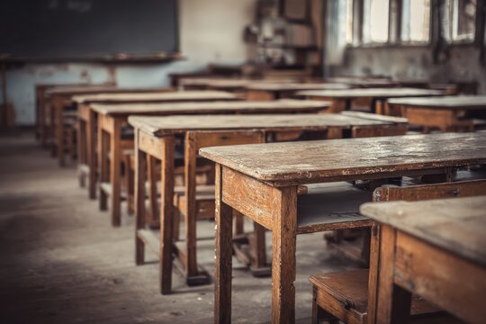 Empty School Classroom Back-to-School Interior - Powered by Adobe