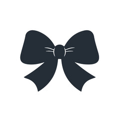 Bow flat vector illustration in a modern and simple 2D style, placed on a white background.