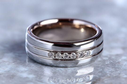 Luxury wedding ring with diamonds high resolution picture