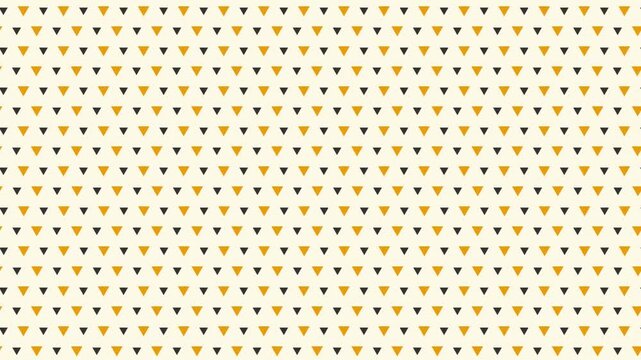 Geometric triangles repeat in black and gold on cream background
