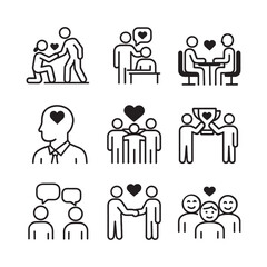 A couple sharing a heart-shaped symbol, two people holding hands