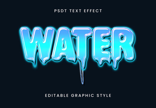 Colorful Hologel Text Effect Liquid Glossy Dripping Font