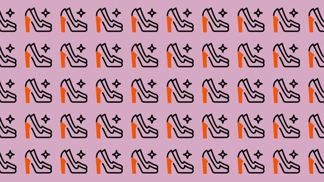 Fashionable High Heel Shoe Pattern Background.